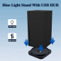 Xbox Series X Blue Light Vertical Stand With 4-Port Usb2.0 Hub Xbox Series X Blue Light Vertical Stand With 4-Port Usb2.0 Hub