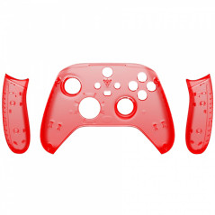 XBOX CONTROLLER ITEMS XBOX SERIES S/X Controller Front Faceplate With Side Rails Clear Red