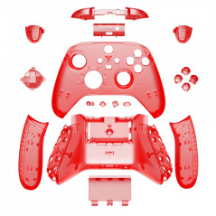 XBOX CONTROLLER ITEMS XBOX SERIES S/X Controller Full Shell Kit Clear Red