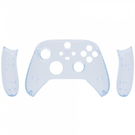 XBOX CONTROLLER ITEMS XBOX SERIES S/X Controller Front Faceplate With Side Rails Clear Glacier Blue