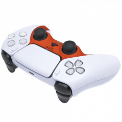 PS5 Dualsense Controller Plastic Trim with Accent Rings Soft Touch Bright Orange