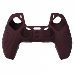 DS5 DUALSENSE CONTROLLER SURE GRIP SILICONE GLOVE With Black Joystick Caps Guardian Edition Wine Red