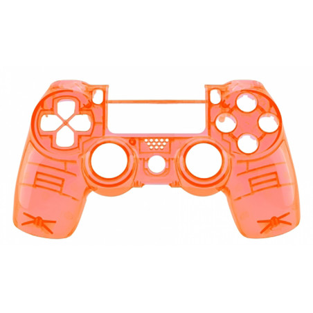 PS4 Dualshock 4 V2 Front Faceplate Gloss Series Glossy Transparent Orange