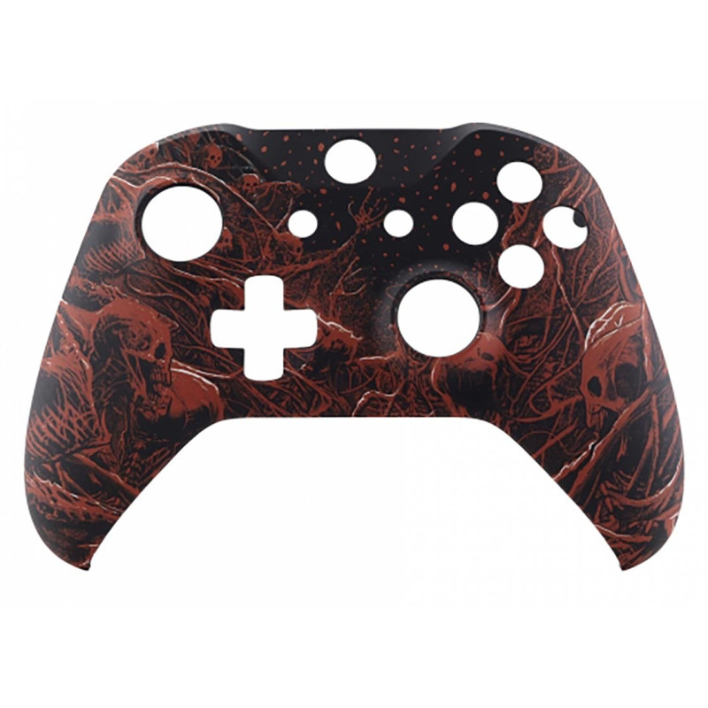 XBOX ONE S Controller Front Faceplate Art Series Soft Touch Blood Purgatory XBOX ONE S Controller Front Faceplate Art Series Soft Touch Blood Purgatory