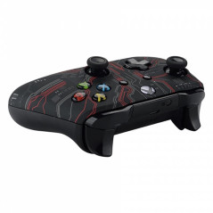 XBOX ONE XBOX ONE S Controller Front Faceplate Art Series Soft Touch Red Black Circuit