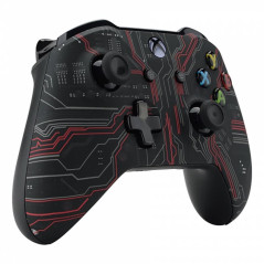 XBOX ONE XBOX ONE S Controller Front Faceplate Art Series Soft Touch Red Black Circuit
