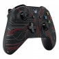XBOX ONE S Controller Front Faceplate Art Series Soft Touch Red Black Circuit
