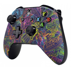 XBOX ONE S Controller Front Faceplate Art Series Soft Touch Neon Novel