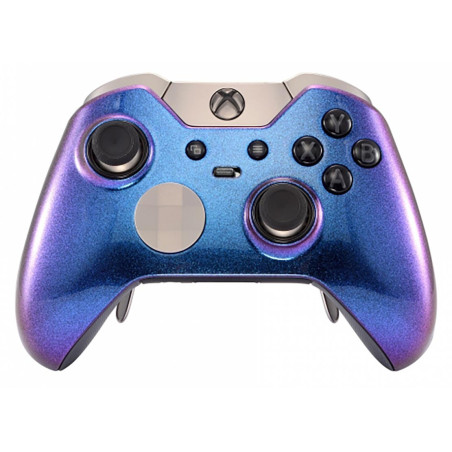 Xbox One Elite Controller Front Faceplate Glossy Chameleon Blue Purple